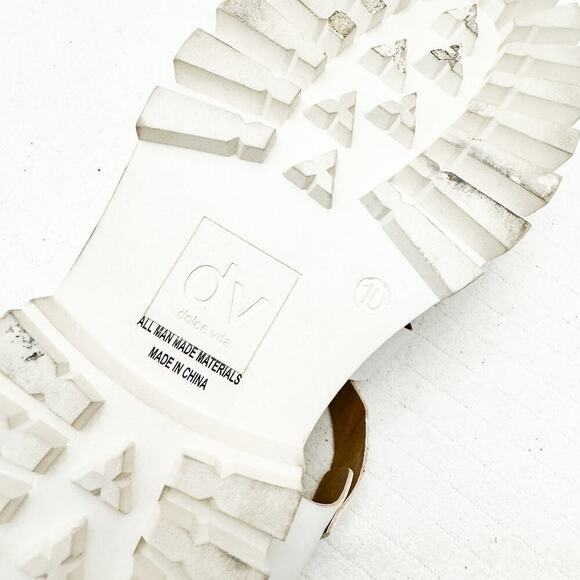 Dolce Vita Loera White Womens Cage Platform Leather Sandal Size 10 - Picture 3 of 5